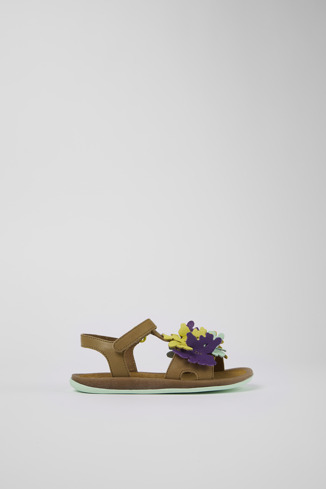 Side view of Twins Multicolored Leather Sandal