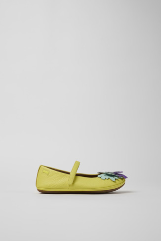Twins Żółte skórzane buty Mary Jane