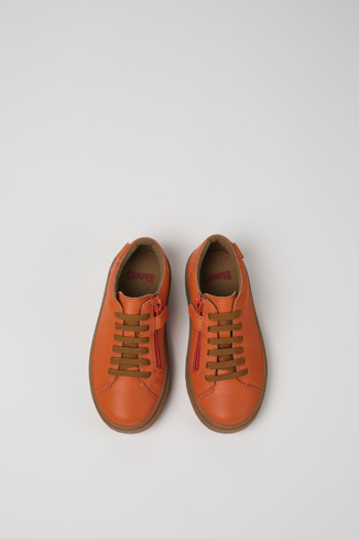 Kiddo Chaussures en cuir orange pour enfant