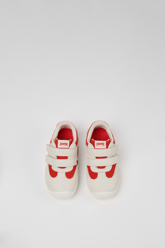 Dadda Meerkleurige textiel en leer sneaker voor kinderen.