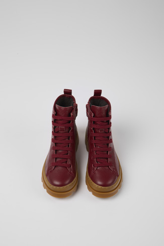 Alternative image of K900179-014 - Brutus - Burgundy leather lace-up boots