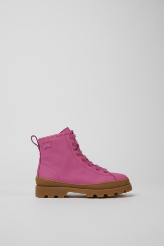 K900179-015 - Brutus - Pink leather lace-up boots