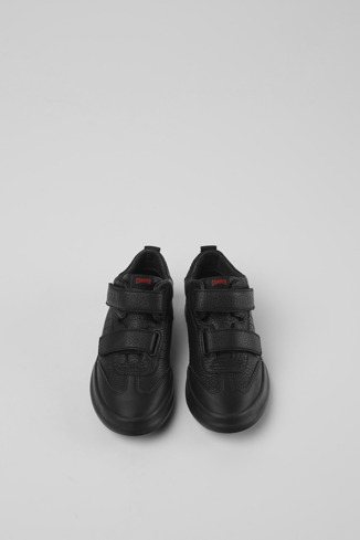 Alternative image of K900197-001 - Pursuit - Black leather and textile sneakers for kids