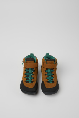 Overhead view of Ergo Nubuck and textile ankle boots