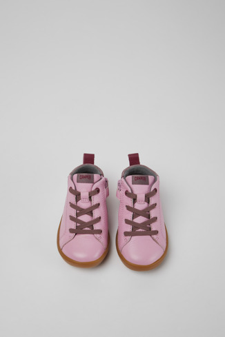 Overhead view of Twins Pink ankle boots