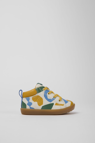 Side view of Twins Multi-colored leather sneakers