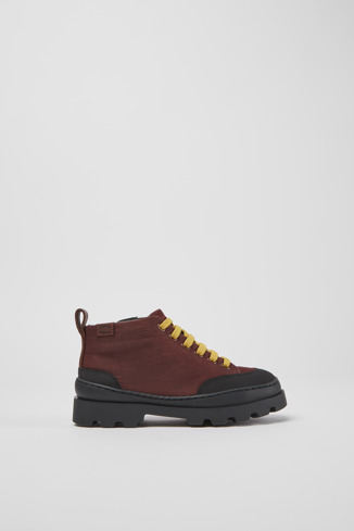 Side view of Brutus Burgundy ankle boots