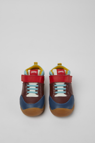 Overhead view of Dadda Multicolor leather sneakers
