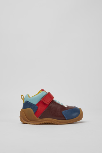 Side view of Dadda Multicolor leather sneakers