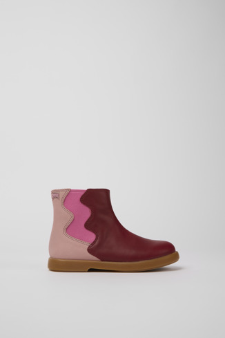 Side view of Duet Multicolored leather boots