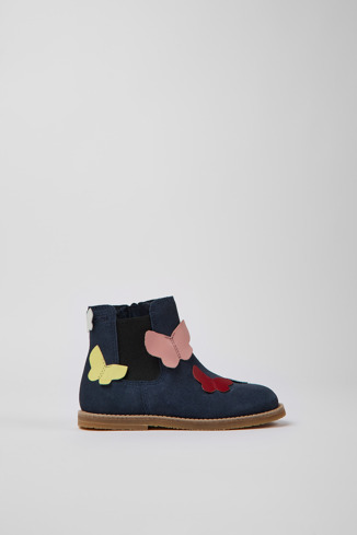 Alternative image of K900310-001 - Twins - Multicolored nubuck and leather zip-up boots