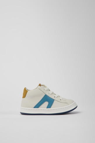 Side view of Twins White leather sneakers for kids