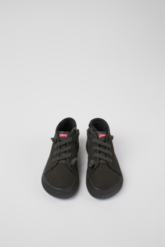 Peu Roda Sneaker infantil de teixit de color gris fosc