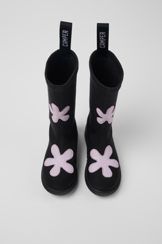 Duet Bottes en cuir et TENCEL™ Lyocell noir et violet