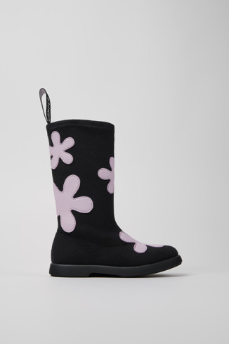 Duet Bottes en cuir et TENCEL™ Lyocell noir et violet