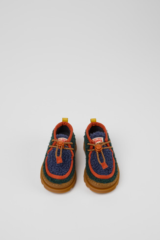 Overhead view of Bobo Choses x Camper Multicolor Textile and Leather Ankle Boots for Kids.