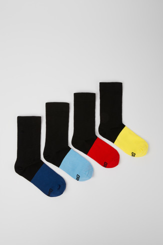 Side view of Odd Socks Pack Four multicolored individual unisex socks