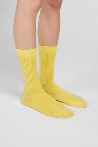 Calma Socks Meias amarelas em colaboração com a PYRATEX®