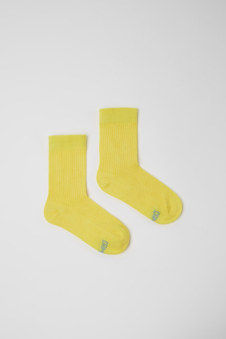 Side view of Calma Socks Yellow socks with PYRATEX®