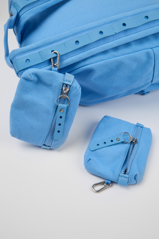 Ado Blauer Rucksack aus recycelter Baumwolle