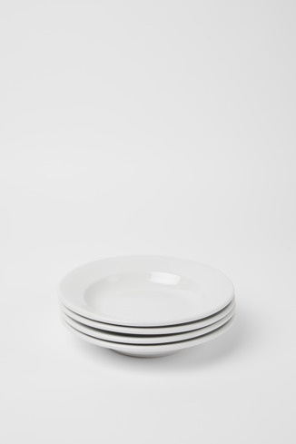 Side view of Camper Soup & Pasta Plates Pack of 4 Camper Soup & Pasta Plates Pack of 4