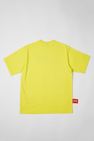 Back view of  T-Shirt Yellow unisex T-shirt with Camper logo