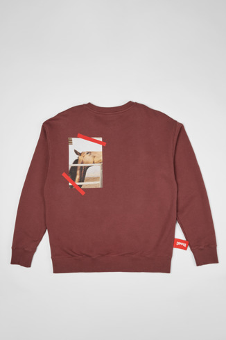 Alternative image of KU10005-002 - Sweatshirt - Bordeaux sweatshirt met paardenprint