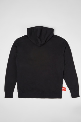 Hoodie Camper logolu siyah hoodie arkadan görünümü