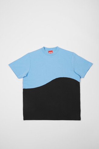 Alternative image of KU10022-001 - T-Shirt - T-shirt unisexe bleu et noir