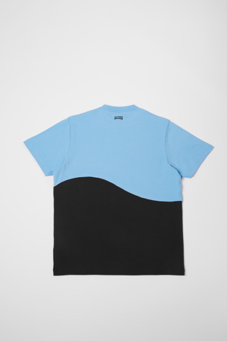 T-Shirt Unisex-T-Shirt in Blau und Schwarz