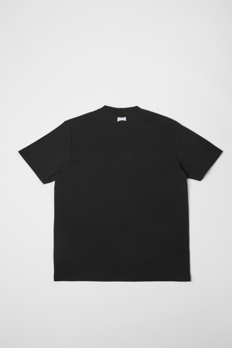 T-Shirt Bedrucktes Unisex-T-Shirt in Schwarz und Blau