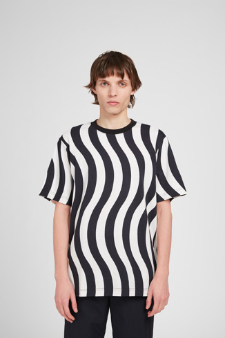 KU10028-001 - T-Shirt - Samarreta de cotó orgànic de color negre i blanc