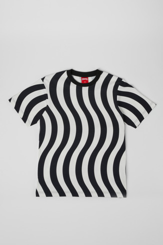 Alternative image of KU10028-001 - T-Shirt - Camiseta blanca y negra de algodón orgánico