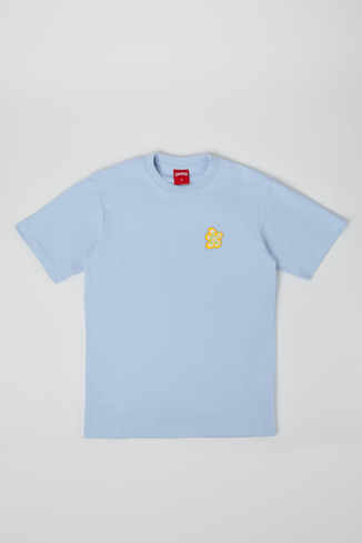 T-Shirt T-shirt en coton bio bleu