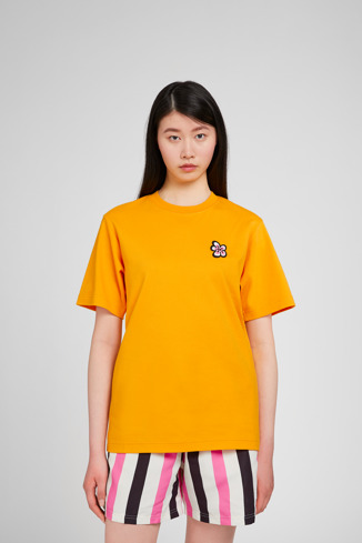 KU10030-002 - T-Shirt - Oranges T-Shirt aus Bio-Baumwolle