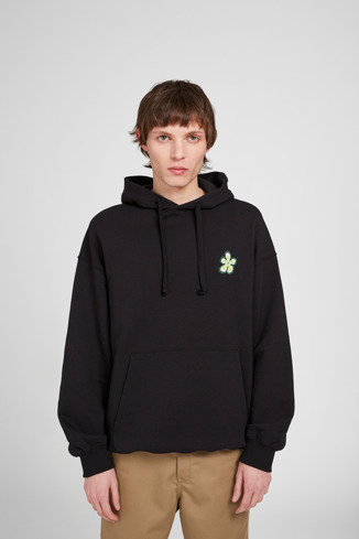 KU10032-001 - Hoodie - Black organic cotton hoodie