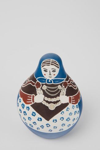 Close-up view of Pagesa ceramic figurine Ceramic figurine of an Eivissenc pagesa