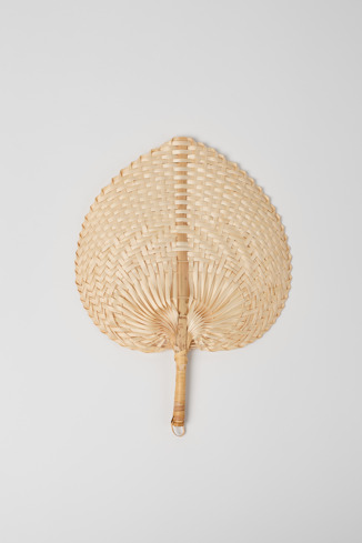 Side view of Esparto fan Handmade fan