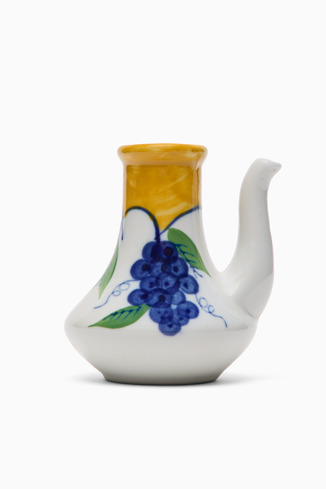 Side view of Raki bottle Multicolored ceramic bottle