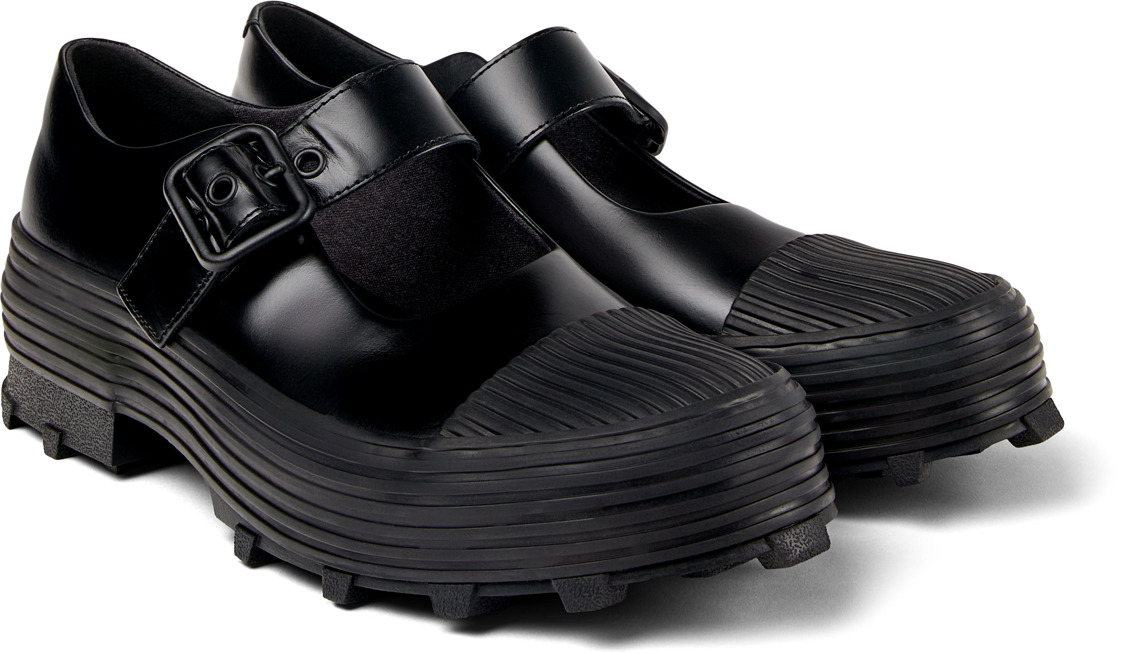 Tracktori Black Ballerinas for Unisex - Spring/Summer