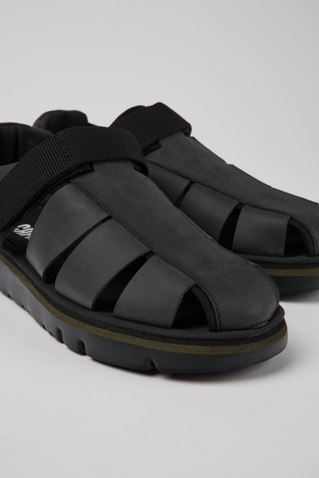 サンダル CAMPER Men Sandals Black K100285-007 ORUGA 0 oruga Black Sandals for Men - Spring/Summer collection