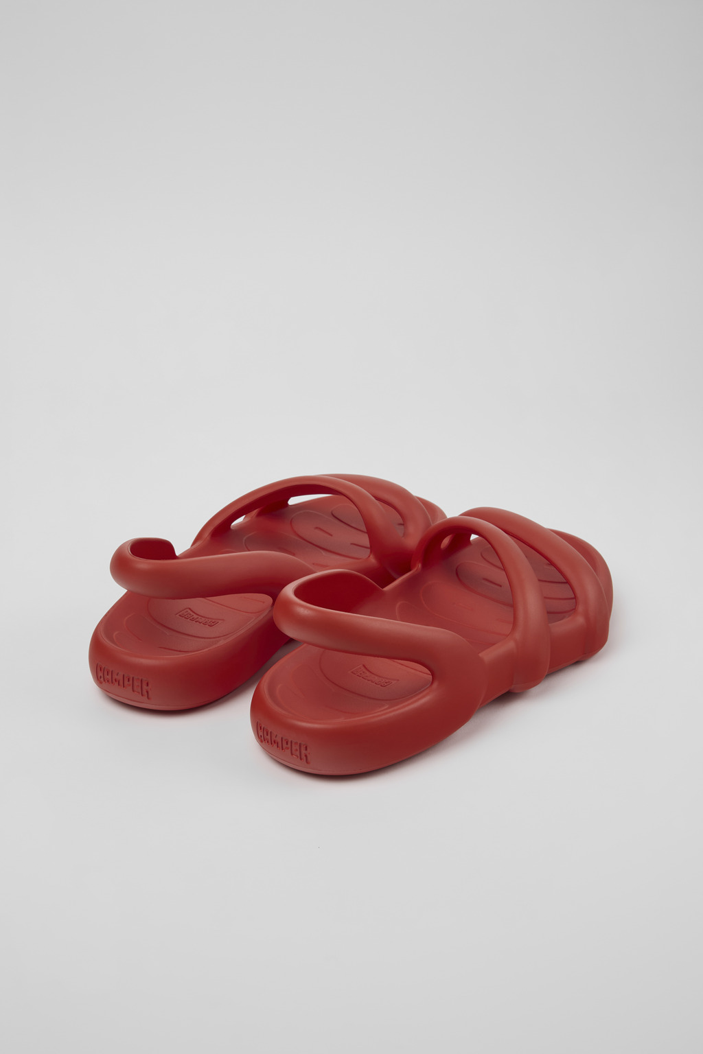 サンダル CAMPER Men Sandals Red K100957-015 KOBARAH FLAT 0 Kobarah Multicolor Sandals for Men - Spring/Summer