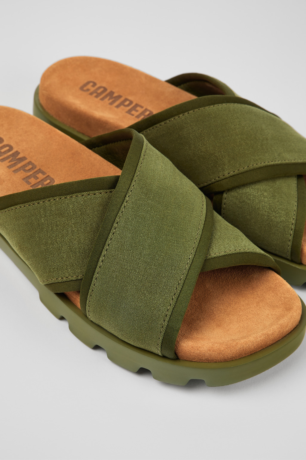 靴 CAMPER / BRUTUS SANDAL Brutus Green Sandals for Men - Spring/Summer collection