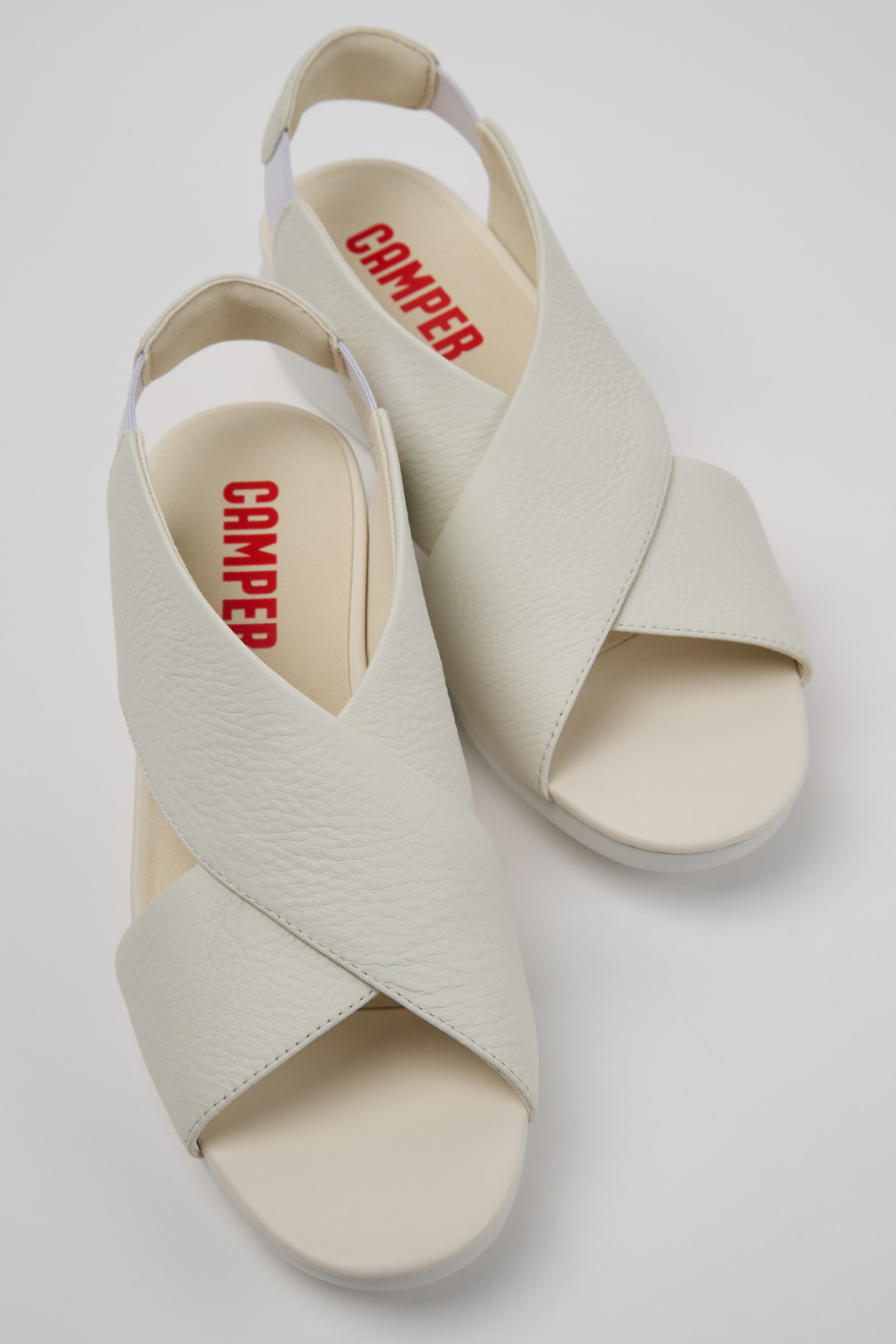 サンダル・ミュール CAMPER Traktori Slides - Camper - Leather - White K200066-052_DF.jpg
