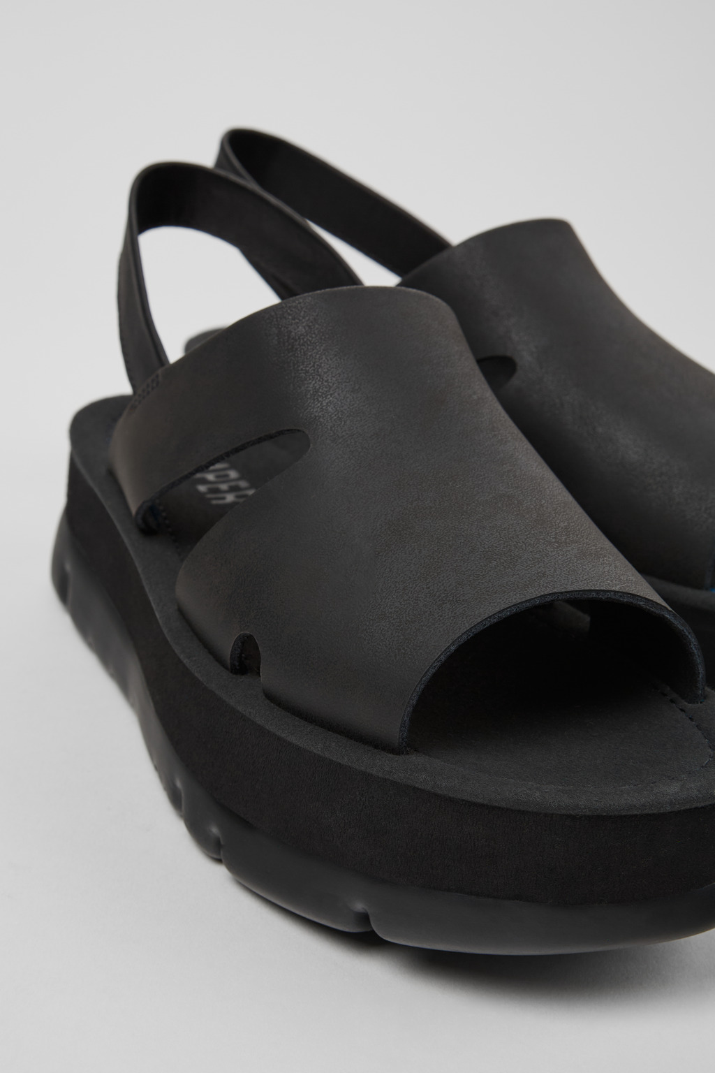 ★Camper★(W)Oruga Up Leather Sandals★Black oruga Black Sandals for Women - Spring/Summer collection