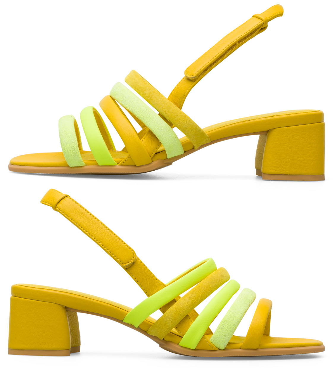 Twins Yellow Sandals for Women - Camper Shoes