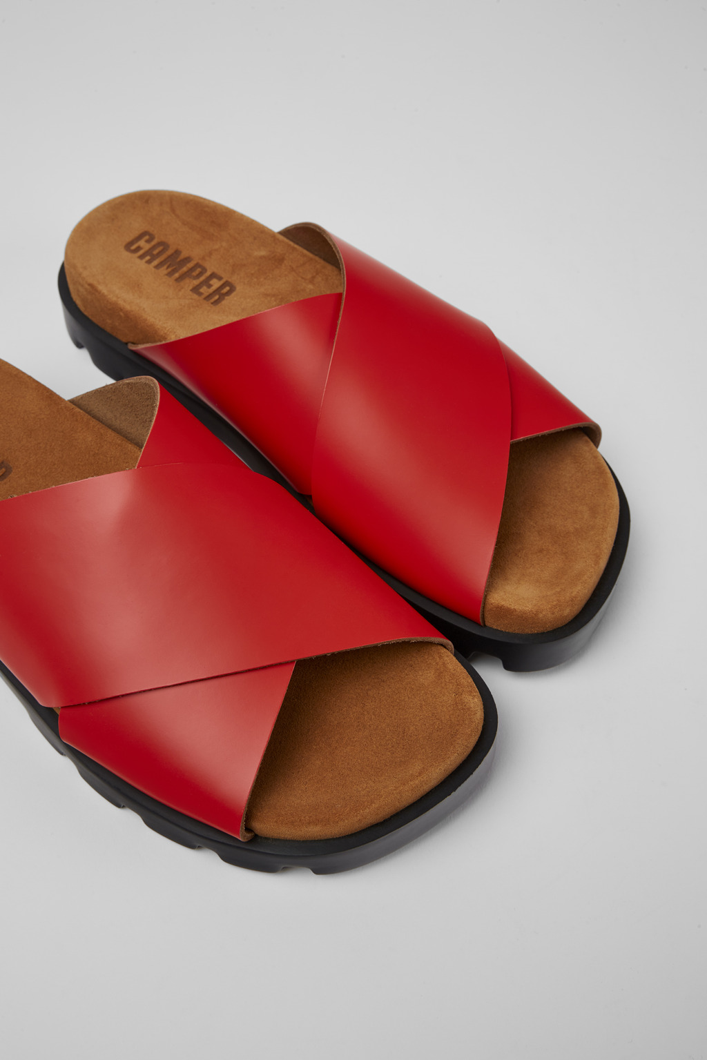 サンダル・ミュール CAMPER Women Sandals K201792 BRUTUS 003 Red Brutus Red Sandals for Women - Spring/Summer collection