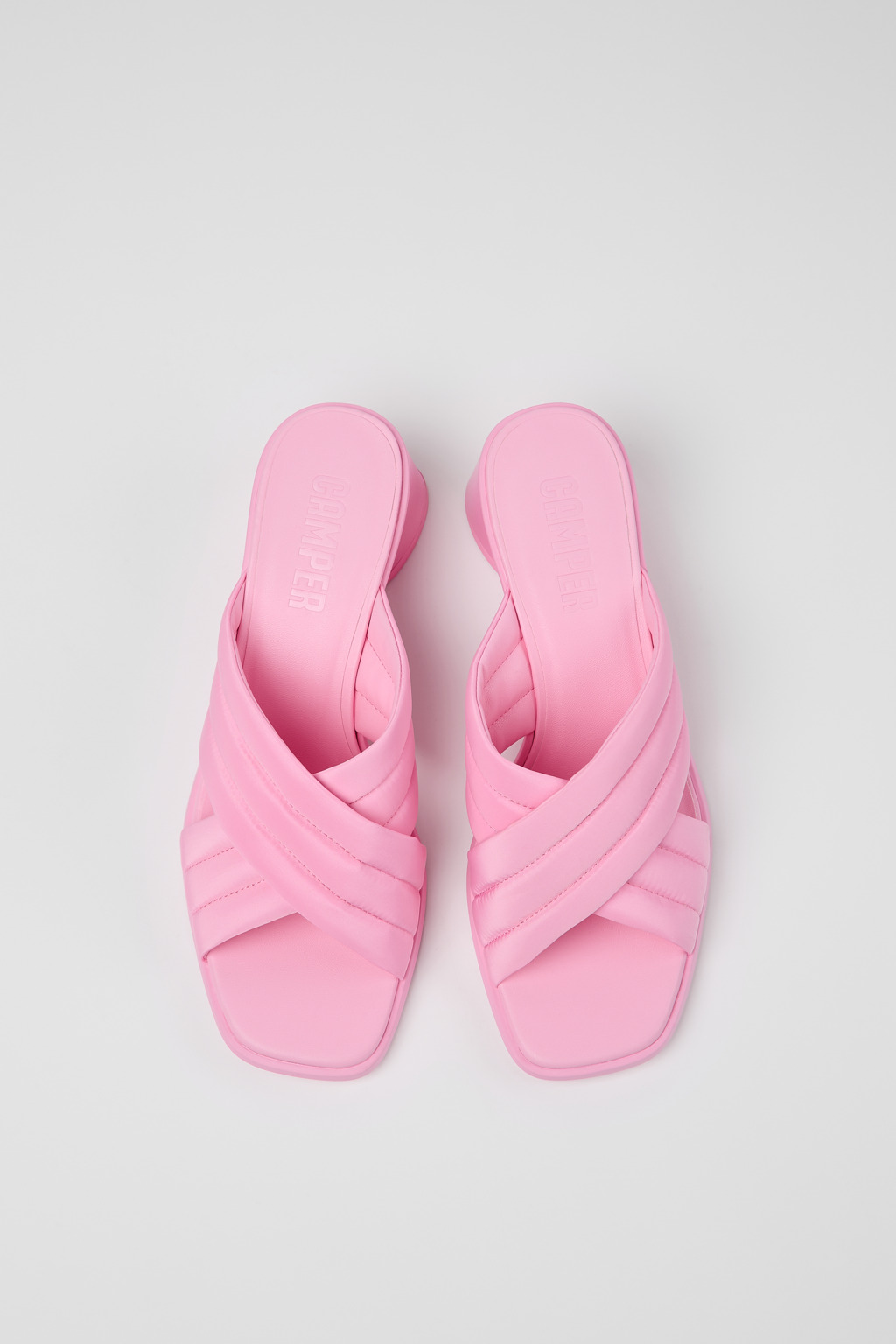 サンダル・ミュール CAMPER Women Sandals K201726 004 pink Twins Pink Sandals for Women - Spring/Summer collection