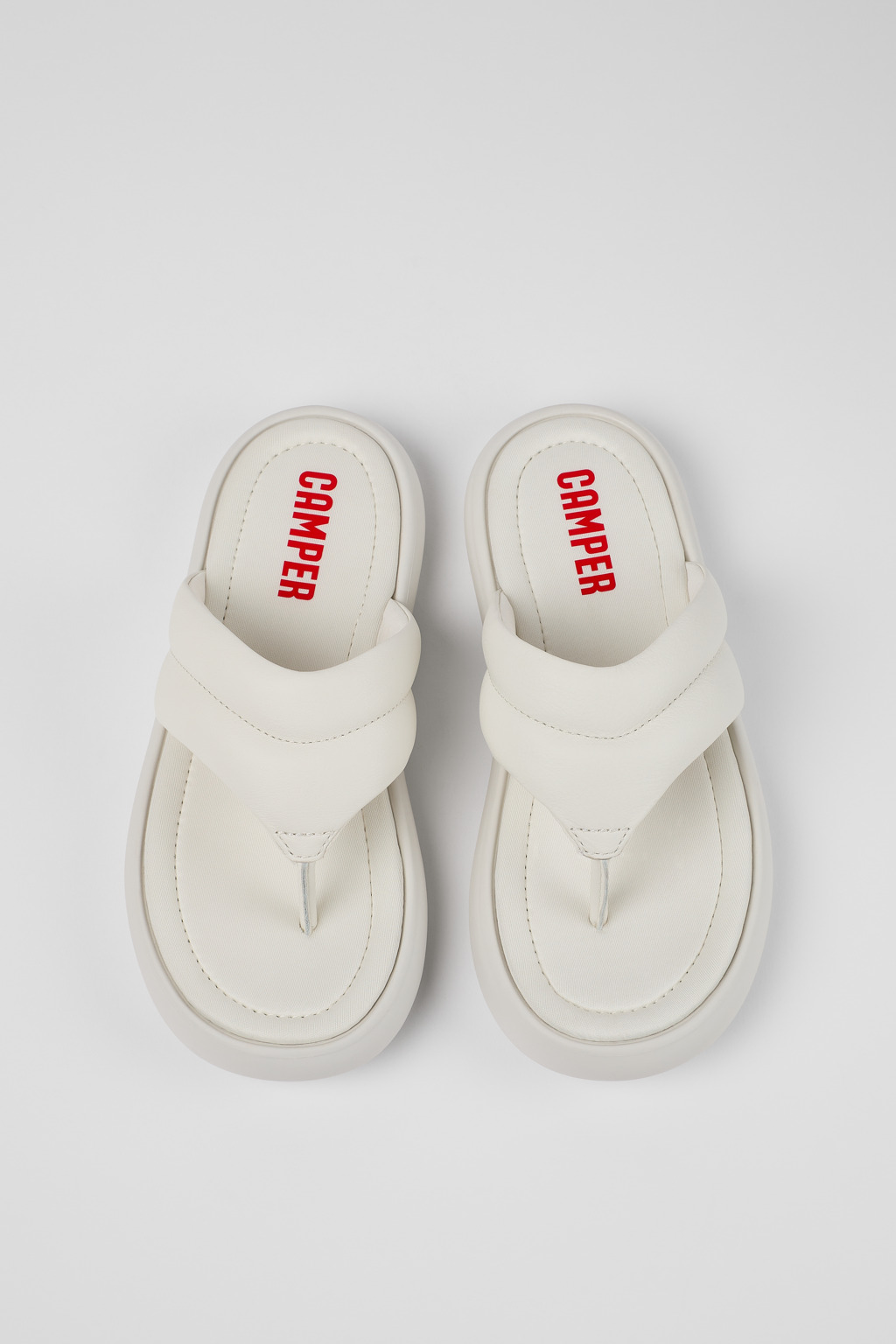 サンダル・ミュール CAMPER Women Sandals K201727 PELOTAS 002 White Pelotas White Sandals for Women - Spring/Summer collection