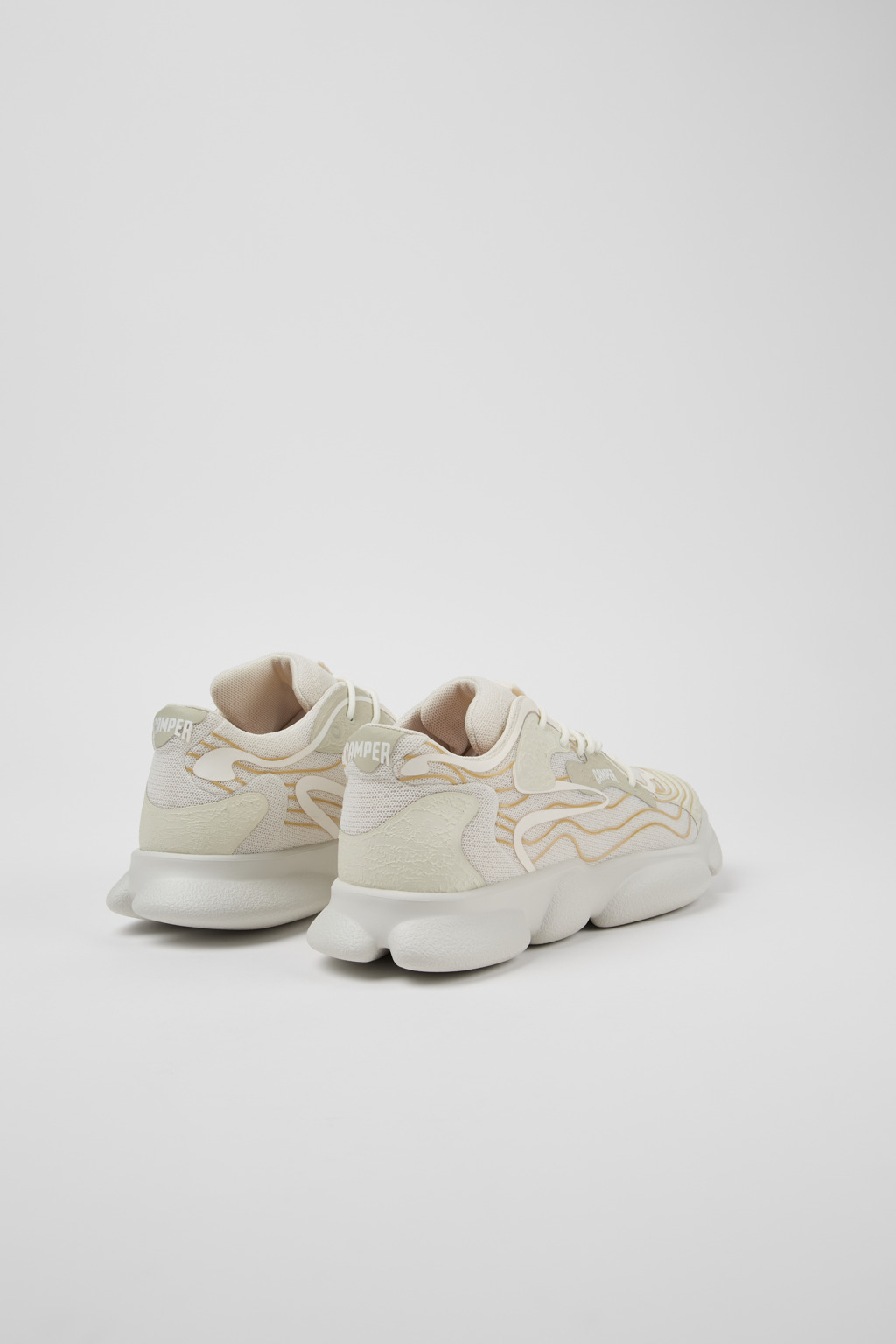 ★Camper Women★Karst Flat★Silver Leather Karst Multicolor Sneakers for Women - Spring/Summer